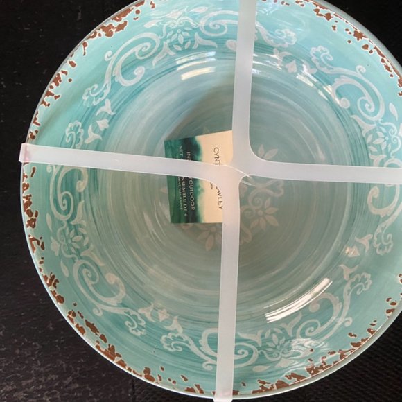 Cynthia Rowley Melamine 8” Pasta Cereal Bowls 6